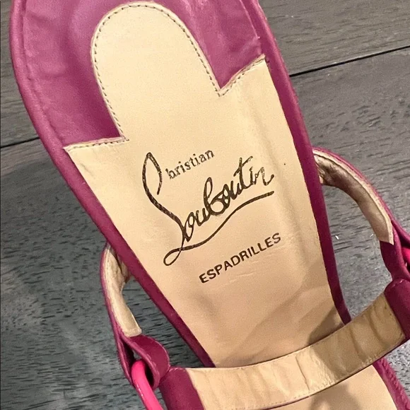 Christian Louboutin Cataclou Espadrille Wedge Sandals - Picture 7 of 11